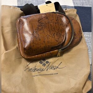 Patricia Nash Tan Leather Travel Crossbody Bag